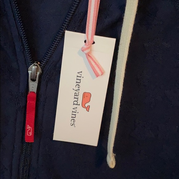 Vineyard Vines Star Full ZIP Hoodie Deep Bay - Picture 2 of 7